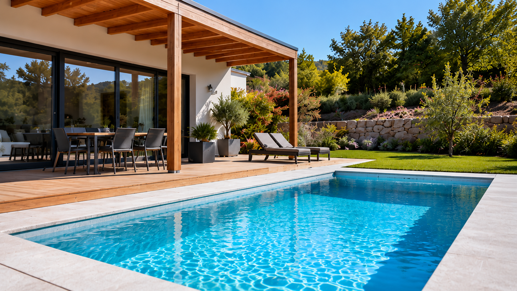 Piscina integrada en proyecto de vivienda